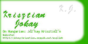 krisztian jokay business card